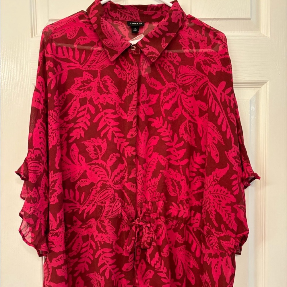 Torrid Blouse Tropical Vibes🌴